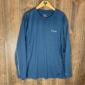 Huk Men's Long Sleeve Tee - Blue